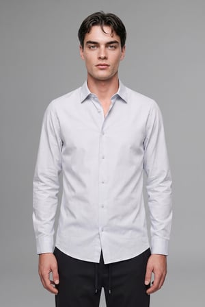 DeFacto Modern Fit Polo Yaka Uzun Kollu Gömlek G0375AX26AUBE144