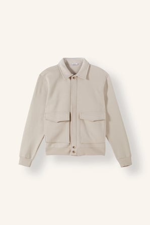 DeFacto Regular Fit Polo Yaka Kapaklı Cepli İçi Yumuşak Tüylü Selanik Kumaş Basic Ceket Hırka H4048AX26AUBG106