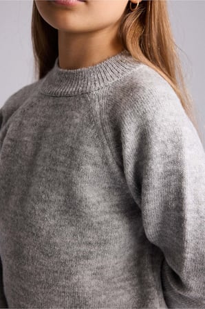 Reglan Kol Bisiklet Yaka Triko Basic Kazak Kız Çocuk