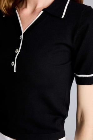 Regular Fıt Polo Yaka Kazak