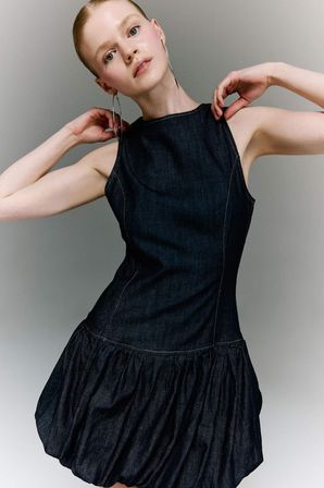 Kolsuz Mini Jean Elbise