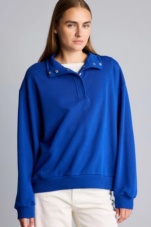 Loose Fıt Yarım Fermuarlı Sweatshirt
