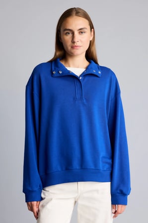 Loose Fıt Yarım Fermuarlı Sweatshirt