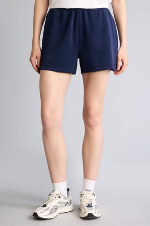 DeFacto Ultra Yumuşak Standart Fıt Sporcu Crop Fit Modal Lacivert Şort H1991AX26AUNV238