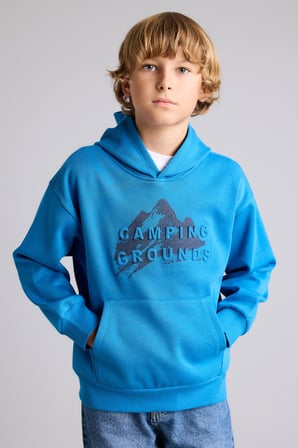 Oversıze Kapüşonlu İçi Yumuşak Tüylü Kalın Kumaş Sweatshirt Erkek Çocuk
