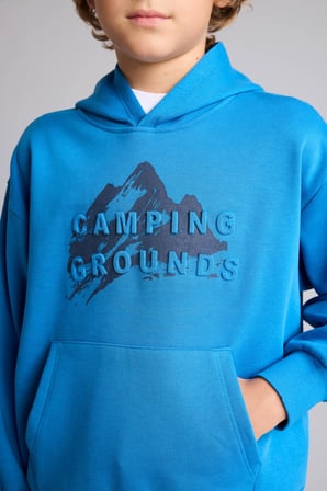 Oversıze Kapüşonlu İçi Yumuşak Tüylü Kalın Kumaş Sweatshirt Erkek Çocuk