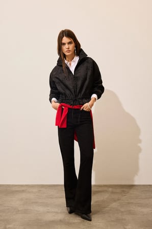 Balloon Fıt Dik Yaka Blazer Ceket