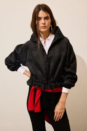 Balloon Fıt Dik Yaka Blazer Ceket