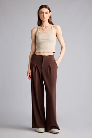 Loungewear Pileli Geniş Paça Dökümlü Pantolon