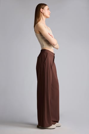 Loungewear Pileli Geniş Paça Dökümlü Pantolon