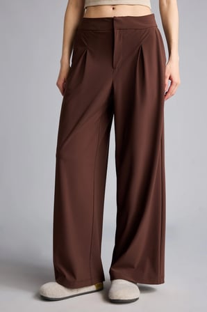 Loungewear Pileli Geniş Paça Dökümlü Pantolon