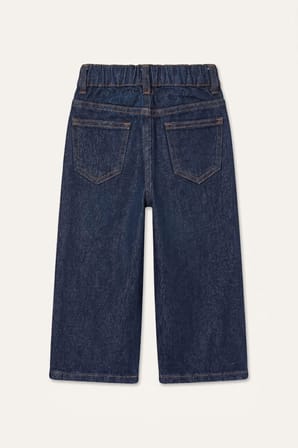 Culotte Şerit Bordür Detaylı Cepli Jean Pantolon Kız Bebek