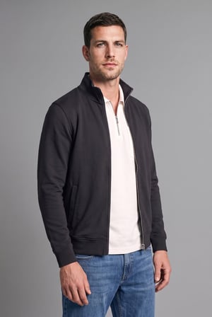 DeFacto Regular Fit Dik Yaka Fermuarlı Twill Hırka H4918AX26AUNV86