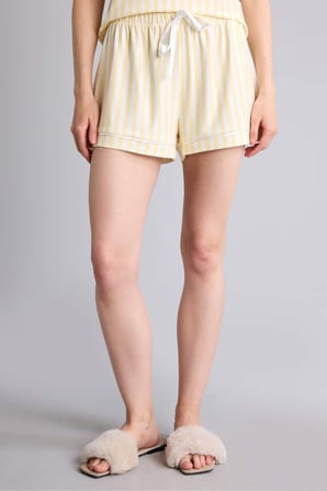 DeFacto Regular Fıt Askılı 2'li Softshell Sarı Pijama Takım H7033AX26SMYL118