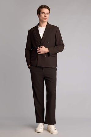 DeFacto Regular Fıt Sivri Yakalı Blazer Ceket H6250AX26SMBN337