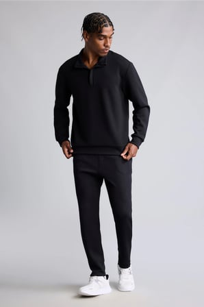 Ultra Yumuşak Standart Fıt Dik Yaka Modal Sporcu Basic Sweatshirt