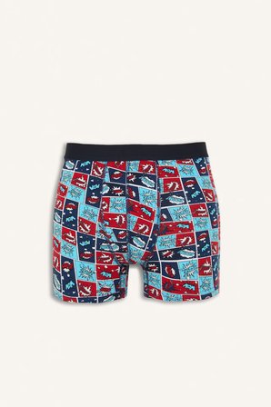 DeFacto Regular Fıt Eğlenceli Baskılı 3'lü Boxer H9452AX26AUNV135