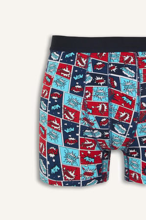 DeFacto Regular Fıt Eğlenceli Baskılı 3'lü Boxer H9452AX26AUNV135