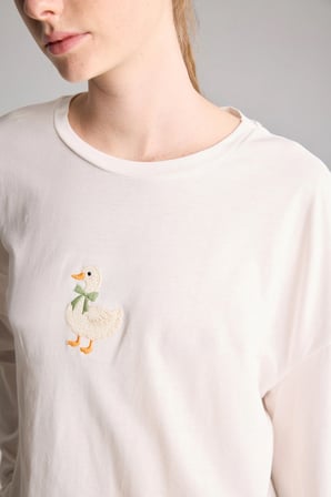 Regular Fit Çiçekli Uzun Kollu 2'li Pijama Takımı