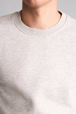 Defacto H5180AXGR210 Gri Regular Fıt Bisiklet Yaka Basic Sweatshırt