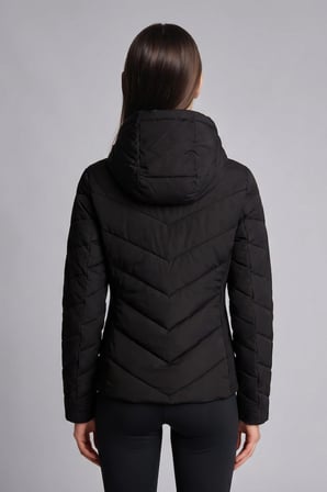 Su İtici Regular Fit Kapüşonlu Kapitone Hibrit Mont