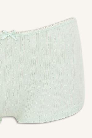 DeFacto Delikli Dokuma Desenli Fiyonk Detaylı Nane Yeşili Boxer H3650AX26SPGN1139
