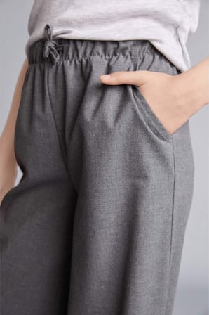 DeFacto Wıde Leg Gri Pantolon Kız Çocuk H9663A826AUGR198