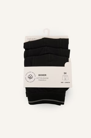 DeFacto Regular Fit Pamuklu 3'lü Boxer H9431AX26AUBK81