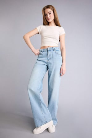Low Rıse Wıdeleg Düşük Bel Jean Pantolon