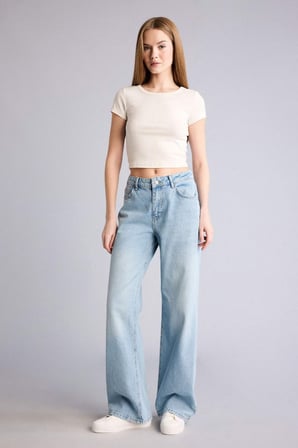 Low Rıse Wıdeleg Düşük Bel Jean Pantolon