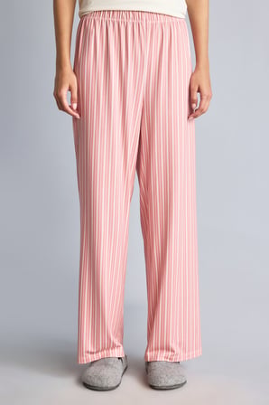 DeFacto Regular Fit V Yaka Kısa Kollu Üst Çizgili Geniş Kesim Alt 2'li Pijama Takım I5556AX26AUBR478
