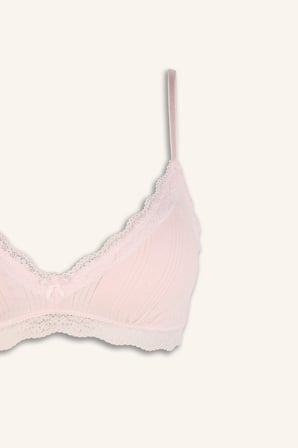 Dantel Detaylı Çıkarılabilir Pedli Balensiz Bralet