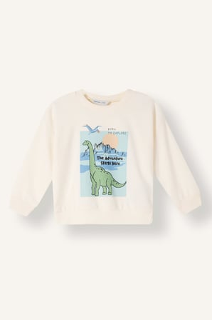 Oversıze Sweatshirt Kumaşı 2'li Sweatshirt Erkek Bebek