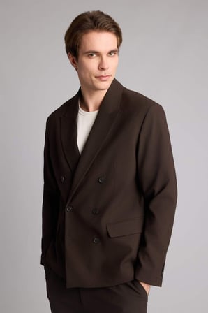 Regular Fıt Ceket Yaka Blazer Ceket