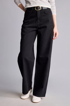 DeFacto %100 Pamuk Cepli Straight Fit Yüksek Bel Kemerli Denim Pantolon H7800AX26AUNM40