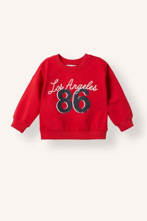 Bisiklet Yaka Baskılı Sweatshirt Erkek Bebek
