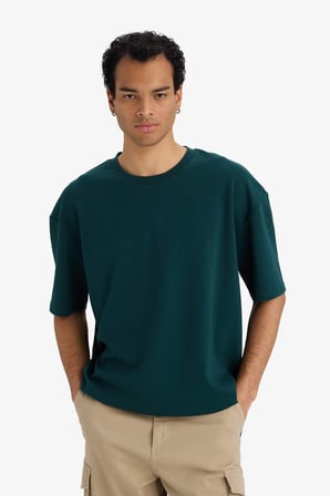 DeFacto Pamuklu Nefes Alabilen Oversize Tişört X3926AZ26SPGN465