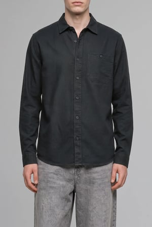 Regular Fit Cepli Dokuma Uzun Kollu Gömlek