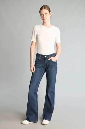 Bootcut Orta Bel Çan Paça Jean Pantolon