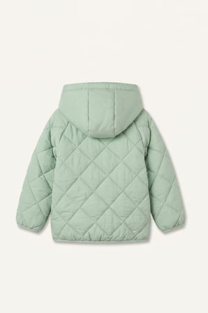 Çıtçıtlı Kapitone Kapüşonlu Mont Kız Bebek