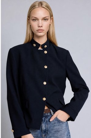 DeFacto Regular Fıt Dik Yaka Blazer Ceket I3334AX26AUNV216