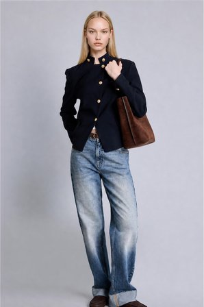 DeFacto Regular Fıt Dik Yaka Blazer Ceket I3334AX26AUNV216