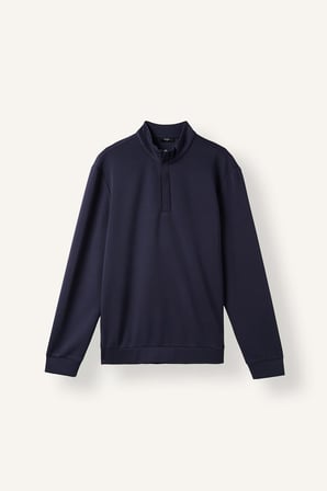 Regular Fıt Dik Yaka Yarım Fermuarlı Sweatshirt