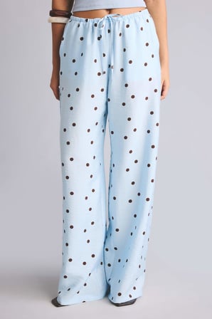 Wıde Leg Çift Cepli Normal Bel Pantolon