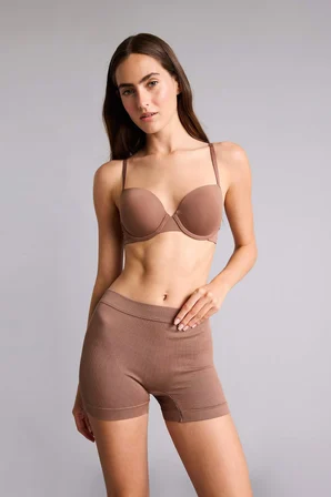 Lastikli Bel Gri Seamless Fitilli Boxer