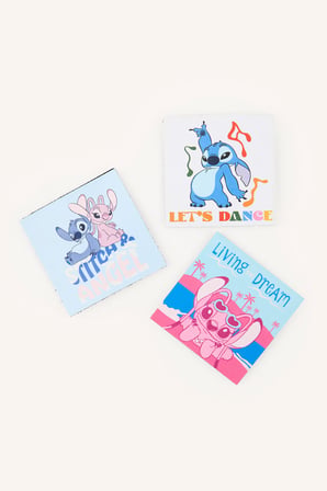 Disney Lilo & Stitch 3'lü Tak Çıkar Cırt Cırtlı Sticker Etiket