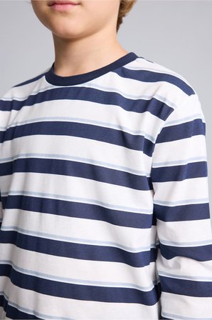 DeFacto Çizgili Uzun Kollu Pijama Üstü Esnek Belli Uzun Pijama Altı 2'li Pijama Takımı Erkek Çocuk I1188A826AUNV135