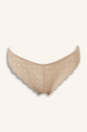 Çiçek Desenli Dantelli Brazilian Külot