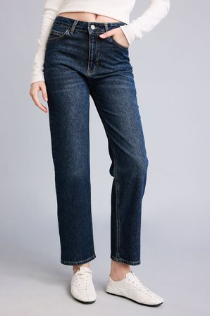DeFacto Comfort Straight Normal Bel 5 Cepli Yıkamalı Jean Pantolon H1654AX26AUNM35