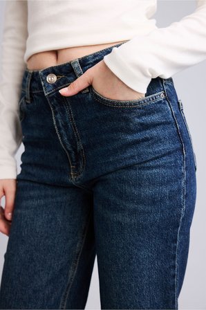 DeFacto Comfort Straight Normal Bel 5 Cepli Yıkamalı Jean Pantolon H1654AX26AUNM35